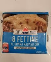 Mängden socker i 8 fettine al grana padano dop