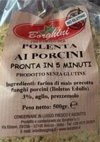 Mängden socker i Polenta ai porcini