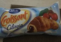 Mängden socker i Croissant ciliegia