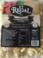 Mängden socker i Cappelletti alla carne