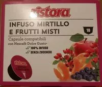 Mängden socker i Infuso mirtilli e frutti rossi capsule