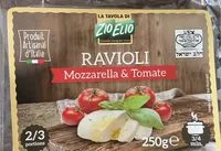Mängden socker i Ravioli Mozzarella & tomate