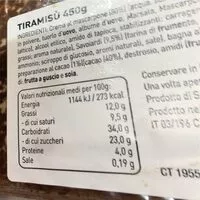 Mängden socker i Tiramisu