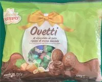 Mängden socker i ovetti di cioccolato al latte ripieni di crema di nocciola