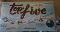 Mängden socker i Top five