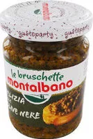 Mängden socker i Bruschetta Olive Nere Montalbano GR. 130
