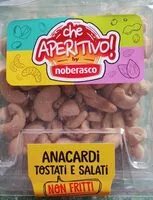 Mängden socker i Anacardi tostati e salati
