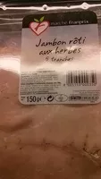 Mängden socker i Jambon rôti aux herbes - 5 tranches