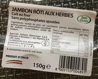 Mängden socker i Jambon rôti aux herbes
