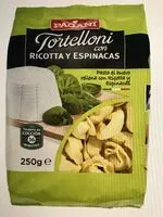 Mängden socker i Tortellini con ricotta y espinacas