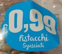 Mängden socker i Pistacchi sgusciati