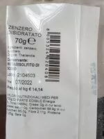 Mängden socker i Zenzero disidratato