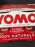 Mängden socker i Yogurt ciliegie e amarene