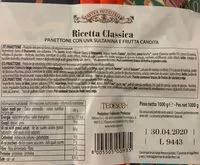 Mängden socker i Panettone con uva sultanina