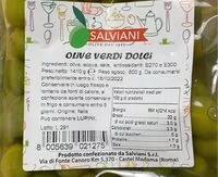 Mängden socker i Olive verdi dolci