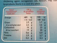 Mängden socker i Budino cioccolato