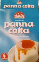 Mängden socker i Preparato panna cotta con caramello