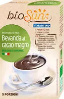 Mängden socker i Biosun bevanda al cacao biologico