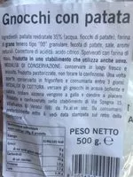 Mängden socker i Gnocchi con patate
