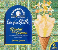 Mängden socker i Cinque stelle ricordi dalla costiera