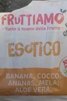 Mängden socker i Fruttiamo Banana Cocco Ananas Mela Aloe Vera