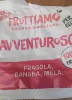 Mängden socker i Fruttiamo fragola banana mela