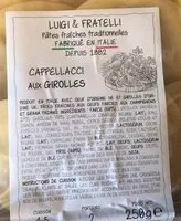 Mängden socker i Cappellacci aux girolles