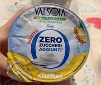 Mängden socker i yogurt valsoia zero zuccheri gusto ananas