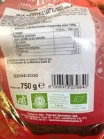 Mängden socker i Panettone bio aux pepites de chocolat