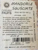 Mängden socker i Mandorle sgusciate