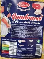 Mängden socker i Quadrucci al prosciutto crudo
