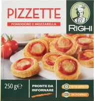 Mängden socker i Pizzette pomodoro e mozzarella