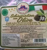 Mängden socker i Schiacciatina con olive