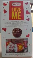 Mängden socker i bombones chocolate con lecje LOVE ME