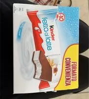 Mängden socker i Kinder fetta al latte