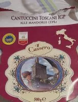 Mängden socker i cantuccini toscani igp alle mandorle