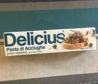 Mängden socker i Pasta di acciughe gusto classico