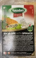 Mängden socker i Escalope with spinach