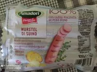 Mängden socker i Wurstel di suino