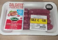 Mängden socker i Salsicce di tacchino pollo e suino