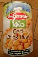 Mängden socker i Ceci chick peas