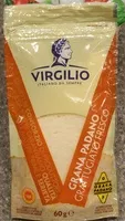 Mängden socker i Grana Padano Gratugiato Fresco D.O.P.