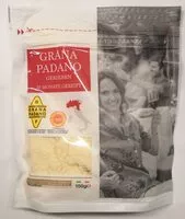 Mängden socker i Grana Padano, gerieben, 10 Monate