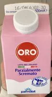 Mängden socker i Latte ORO parzialmente scremato