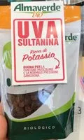 Mängden socker i Uva sultanina biologica