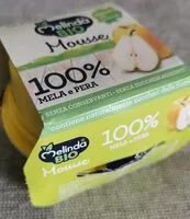 Mängden socker i Mousse 100% mela e pera