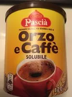 Mängden socker i Orzo e caffè solubile - Pascià