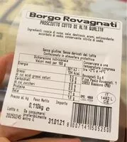 Mängden socker i Prosciutto cotto slta qualità