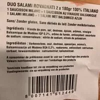 Mängden socker i Duo salami rovagnati