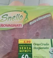 Mängden socker i Snello prosciutto crudo